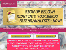 Tablet Screenshot of 4dpredictions.com